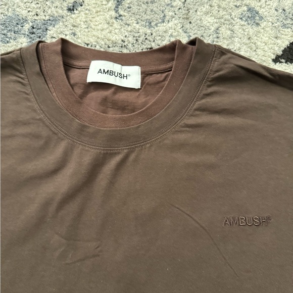 AMBUSH Layered Long Sleeve Shirt Brown BRAND NEW - Picture 4 of 6
